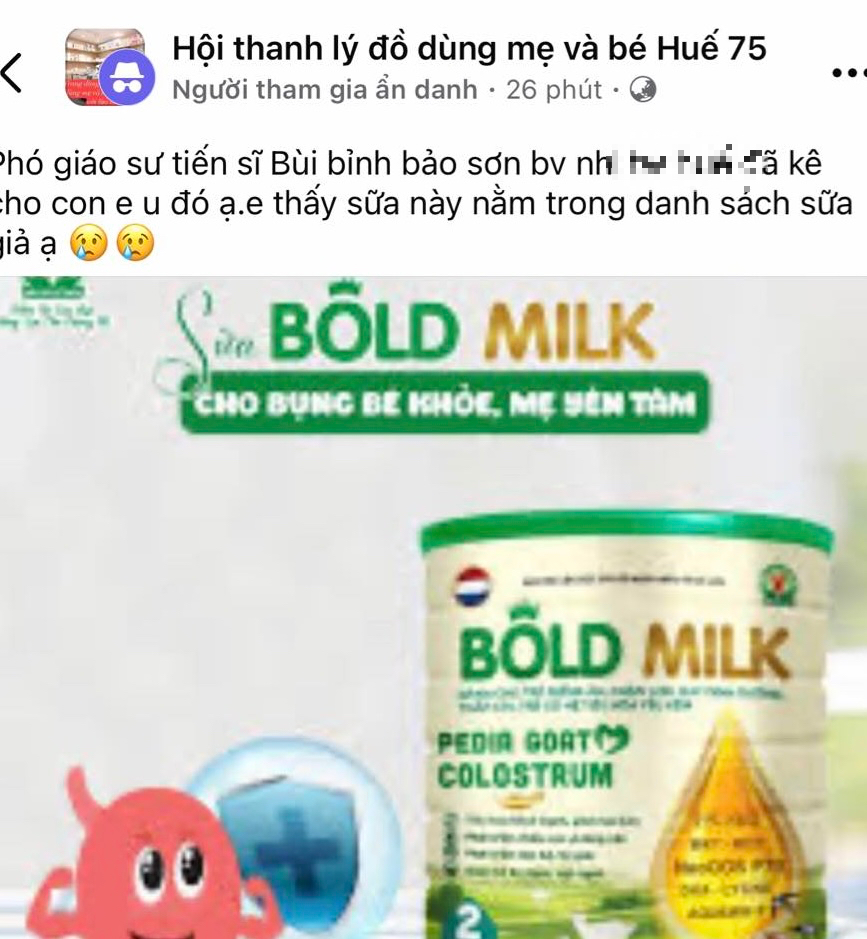 Bác sĩ phòng khám tư ở Huế lên tiếng về cáo buộc bán sữa giả - Ảnh 1.
