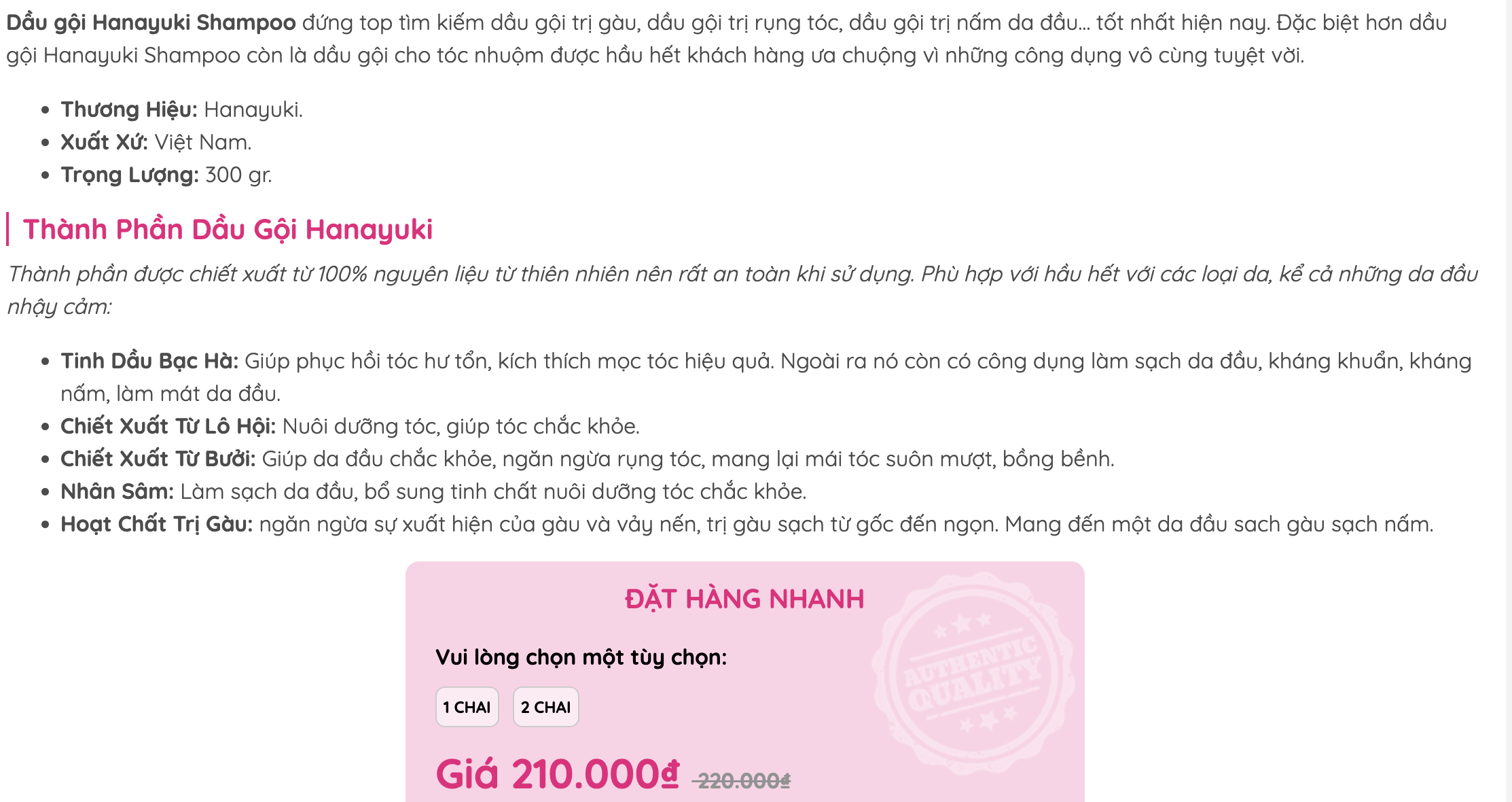 Dầu gội tự nhiên bị thu hồi - Ảnh 2.